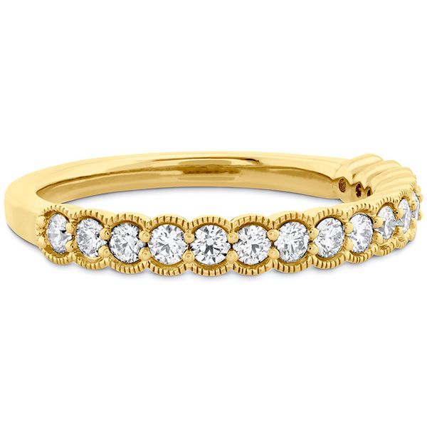 Engagement Rings - 0.42 ctw. Isabelle Milgrain Diamond Band in 18K Yellow Gold - image 3