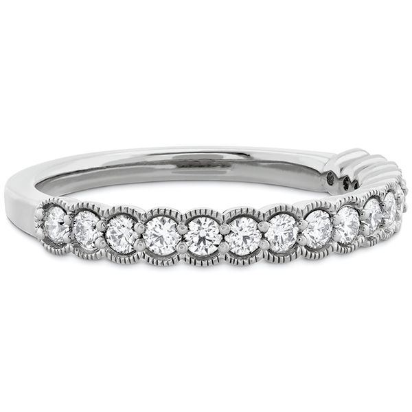 Engagement Rings - 0.42 ctw. Isabelle Milgrain Diamond Band in Platinum - image #3