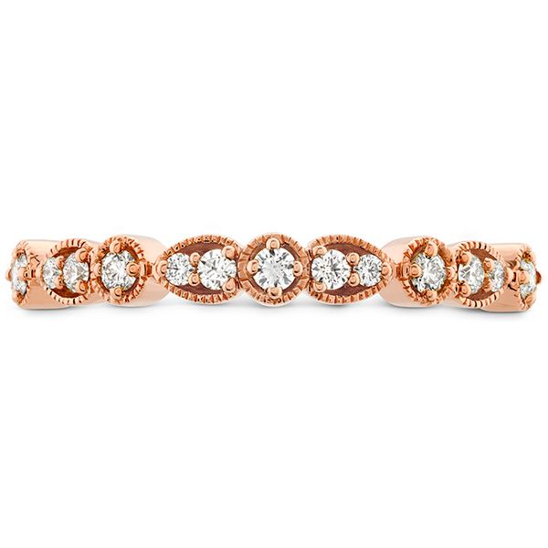 Engagement Rings - 0.18 ctw. Isabelle Teardrop Milgrain Diamond Band in 18K Rose Gold