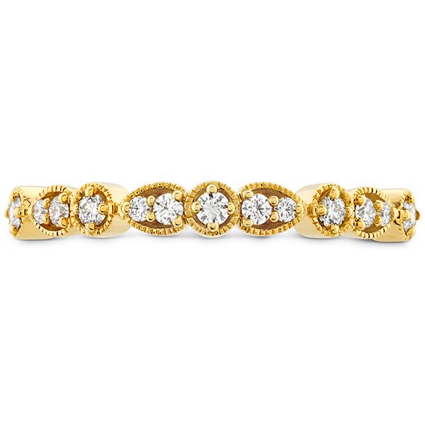 Engagement Rings - 0.18 ctw. Isabelle Teardrop Milgrain Diamond Band in 18K Yellow Gold