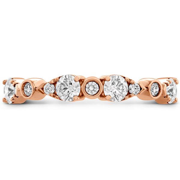 Engagement Rings - 0.6 ctw. HOF Teardrop Bezel Diamond Band in 18K Rose Gold