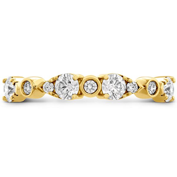 Engagement Rings - 0.6 ctw. HOF Teardrop Bezel Diamond Band in 18K Yellow Gold
