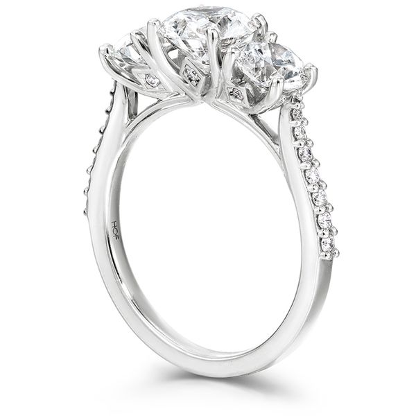 0.14 ctw. Camilla 3 Stone Diamond Engagement Ring in 18K White Gold Image 2 Valentine's Fine Jewelry Dallas, PA