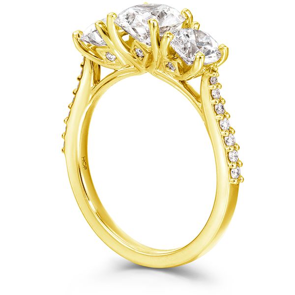 0.14 ctw. Camilla 3 Stone Diamond Engagement Ring in 18K Yellow Gold Image 2 Becky Beauchine Kulka Diamonds and Fine Jewelry Okemos, MI