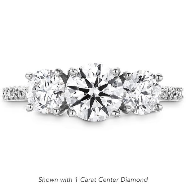 0.14 ctw. Camilla 3 Stone Diamond Engagement Ring in Platinum Romm Diamonds Brockton, MA