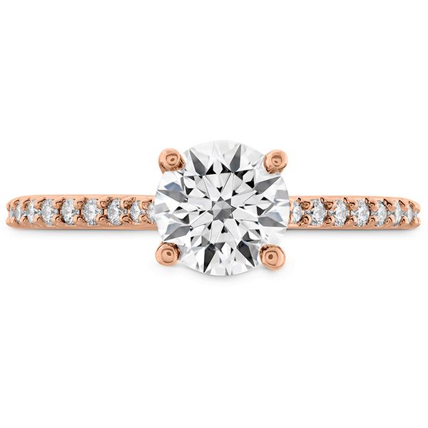 0.18 ctw. Camilla HOF Engagement Ring - Dia Band in 18K Rose Gold Valentine's Fine Jewelry Dallas, PA