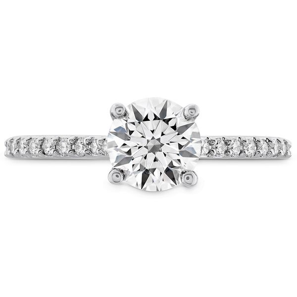 0.18 ctw. Camilla HOF Engagement Ring - Dia Band in 18K White Gold Romm Diamonds Brockton, MA