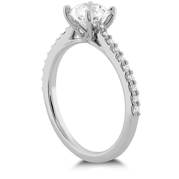0.18 ctw. Camilla HOF Engagement Ring - Dia Band in 18K White Gold Image 2 Romm Diamonds Brockton, MA