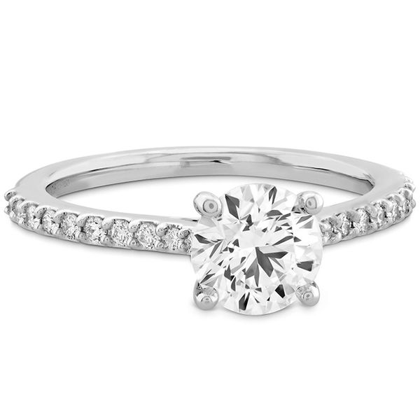 0.18 ctw. Camilla HOF Engagement Ring - Dia Band in 18K White Gold Image 3 Romm Diamonds Brockton, MA