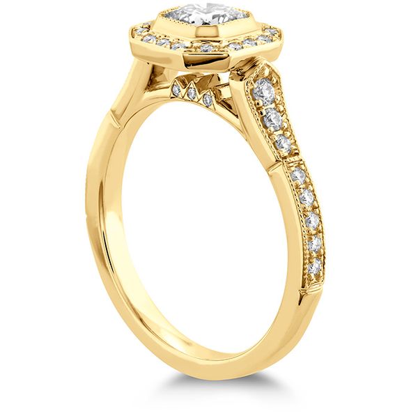 0.3 ctw. Deco Chic DRM Halo Engagement Ring in 18K Yellow Gold Image 2 Valentine's Fine Jewelry Dallas, PA
