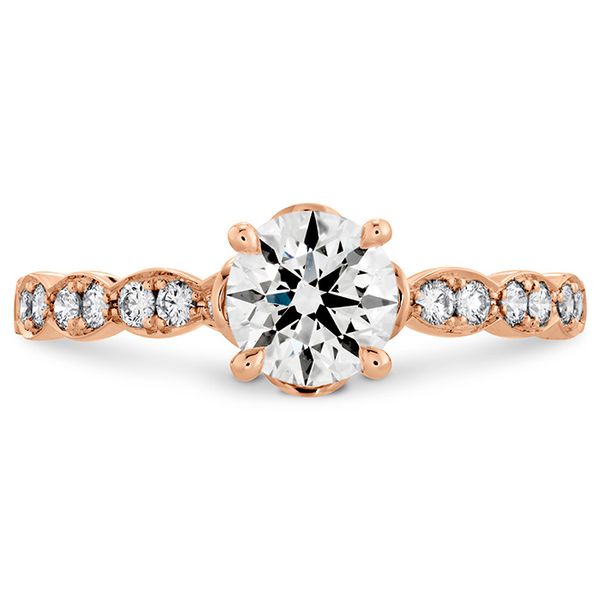 0.15 ctw. Lorelei Floral Engagement Ring-Diamond Band in 18K Rose Gold Romm Diamonds Brockton, MA