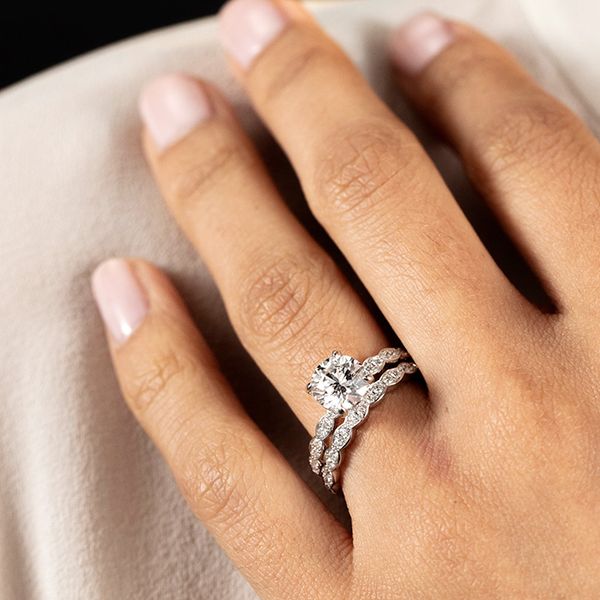0.15 ctw. Lorelei Floral Engagement Ring-Diamond Band in 18K Rose Gold Image 4 Romm Diamonds Brockton, MA