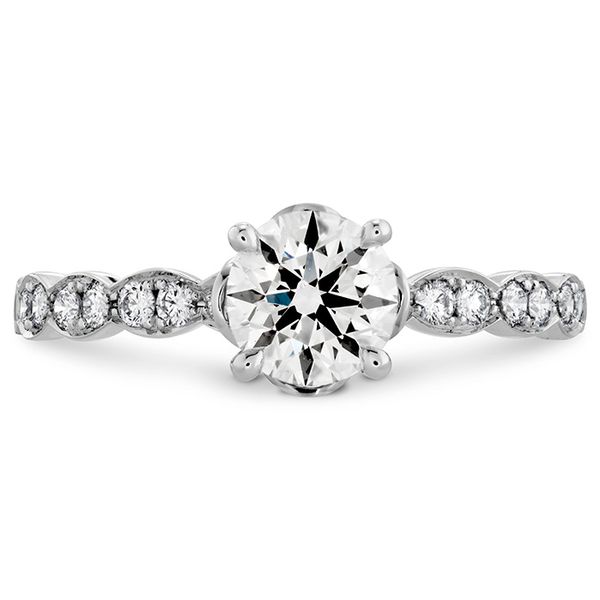 0.15 ctw. Lorelei Floral Engagement Ring-Diamond Band in 18K White Gold Becky Beauchine Kulka Diamonds and Fine Jewelry Okemos, MI