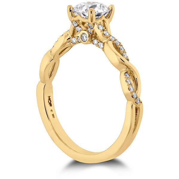 0.16 ctw. Destiny Lace HOF Engagement Ring in 18K Yellow Gold Image 2 Romm Diamonds Brockton, MA
