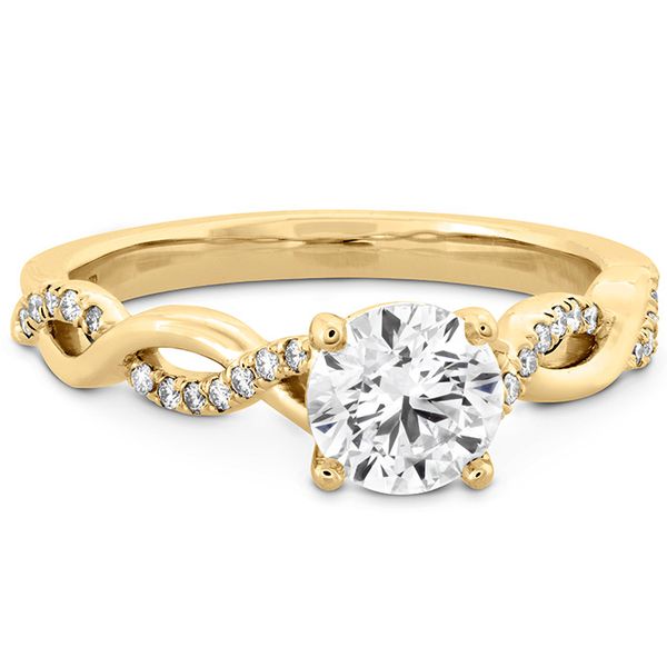 0.16 ctw. Destiny Lace HOF Engagement Ring in 18K Yellow Gold Image 3 Romm Diamonds Brockton, MA