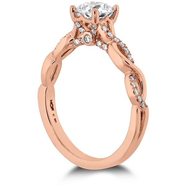 0.16 ctw. Destiny Lace HOF Engagement Ring in 18K Rose Gold Image 2 Romm Diamonds Brockton, MA