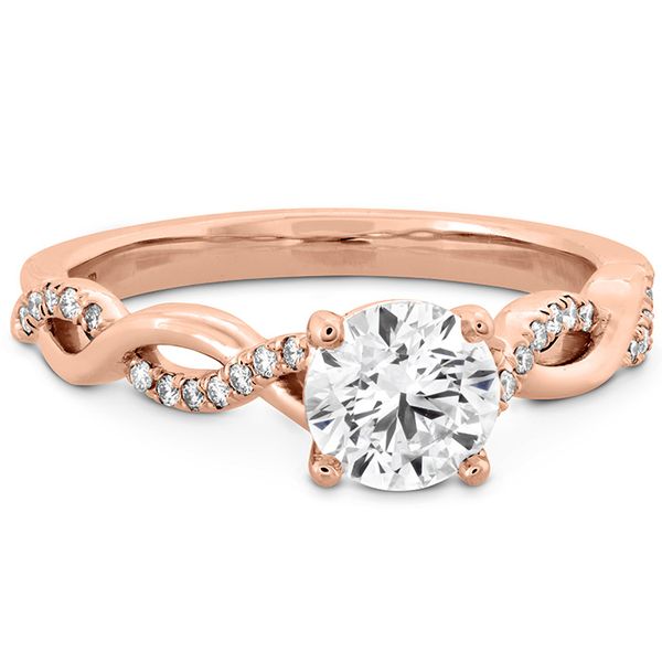 0.16 ctw. Destiny Lace HOF Engagement Ring in 18K Rose Gold Image 3 Valentine's Fine Jewelry Dallas, PA