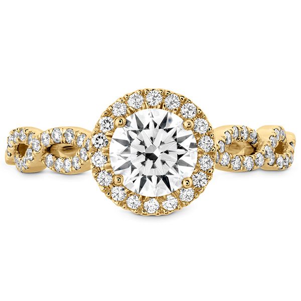 0.3 ctw. Destiny Lace HOF Halo Engagement Ring - Dia Intensive in 18K Yellow Gold Romm Diamonds Brockton, MA