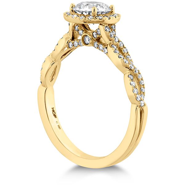 0.3 ctw. Destiny Lace HOF Halo Engagement Ring - Dia Intensive in 18K Yellow Gold Image 2 Romm Diamonds Brockton, MA