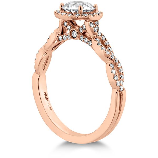 0.32 ctw. Destiny Lace HOF Halo Engagement Ring - Dia Intensive in 18K Rose Gold Image 2 Romm Diamonds Brockton, MA