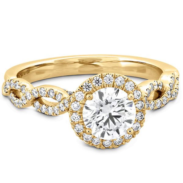 0.32 ctw. Destiny Lace HOF Halo Engagement Ring - Dia Intensive in 18K Yellow Gold Image 3 Romm Diamonds Brockton, MA
