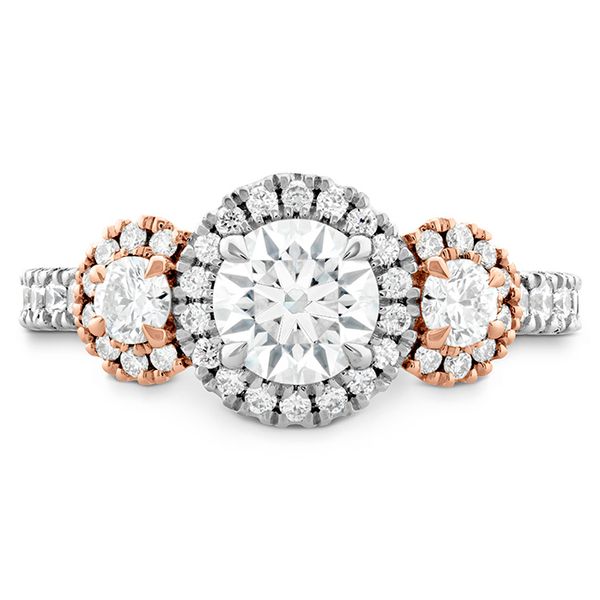 0.6 ctw. Integrity HOF Three Stone Engagement Ring in 18K Rose Gold Romm Diamonds Brockton, MA