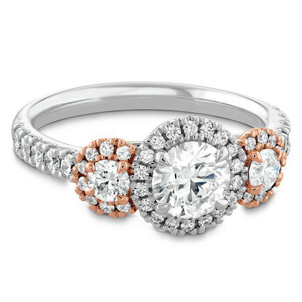 0.6 ctw. Integrity HOF Three Stone Engagement Ring in 18K Rose Gold Image 3 Valentine's Fine Jewelry Dallas, PA
