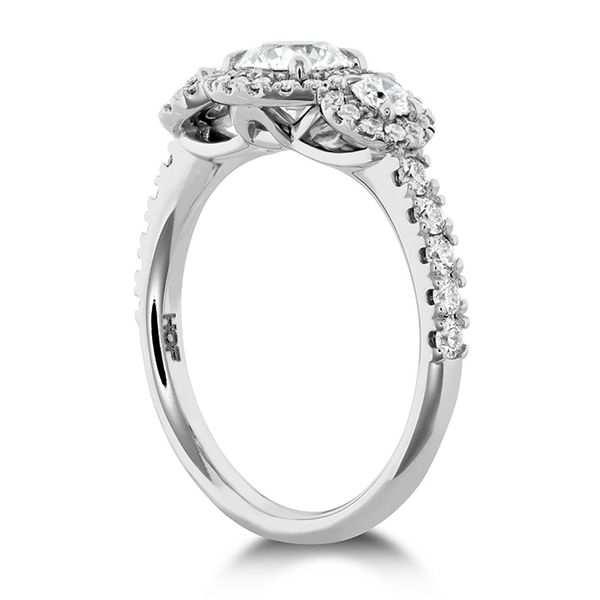 0.65 ctw. Integrity HOF Three Stone Engagement Ring in 18K White & Rose Gold Image 2 Becky Beauchine Kulka Diamonds and Fine Jewelry Okemos, MI