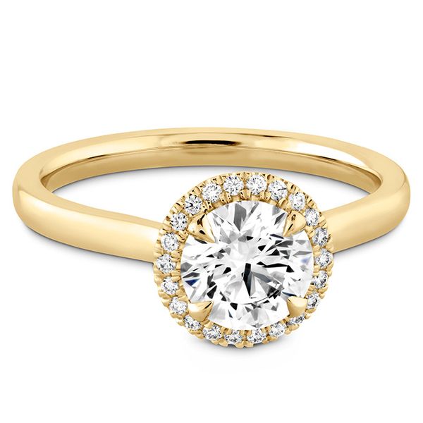 0.09 ctw. Juliette HOF Halo Semi-Mount in 18K Yellow Gold Image 3 Valentine's Fine Jewelry Dallas, PA