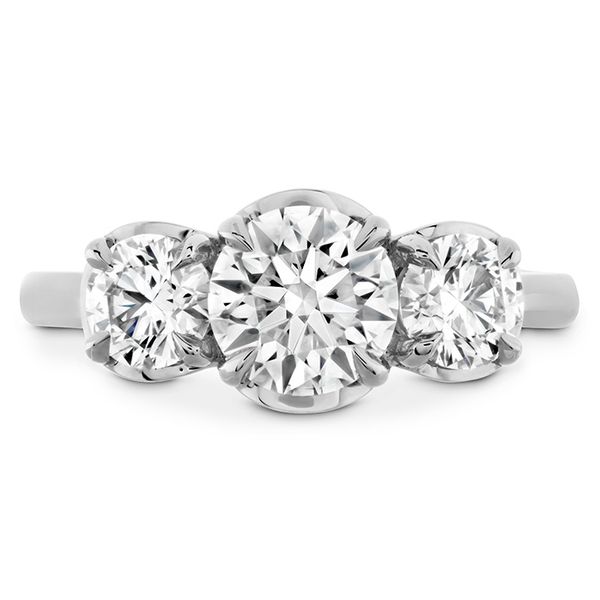 0.54 ctw. Juliette HOF Three Stone Semi-Mount in Platinum Valentine's Fine Jewelry Dallas, PA