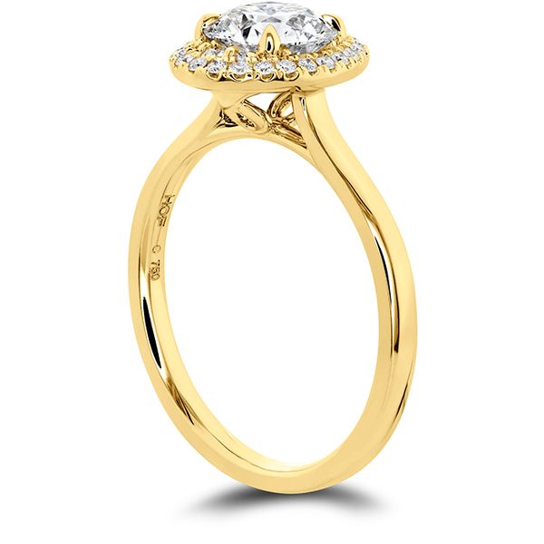0.11 ctw. Juliette Oval Halo Engagement Ring in 18K Yellow Gold Image 2 Becky Beauchine Kulka Diamonds and Fine Jewelry Okemos, MI