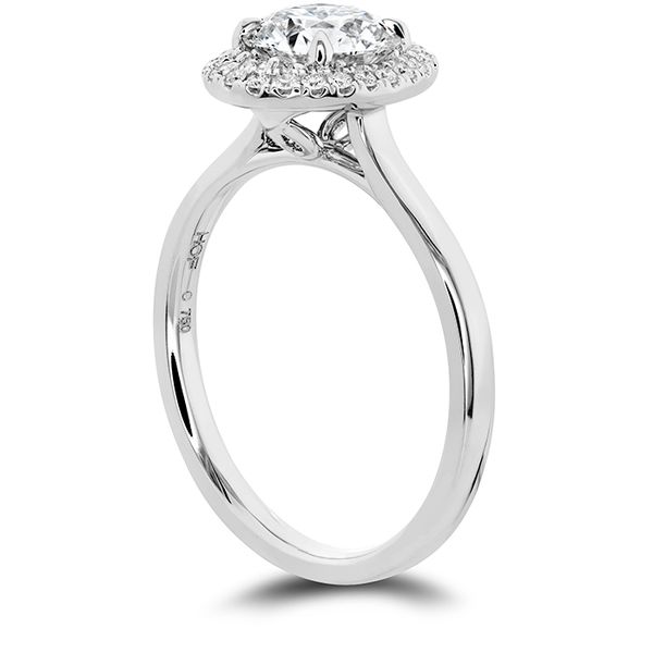 0.11 ctw. Juliette Oval Halo Engagement Ring in Platinum Image 2 Romm Diamonds Brockton, MA