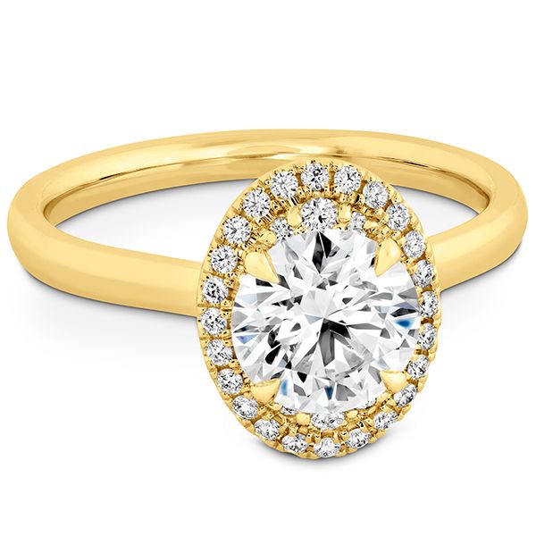 0.13 ctw. Juliette Oval Halo Engagement Ring in 18K Yellow Gold Image 3 Becky Beauchine Kulka Diamonds and Fine Jewelry Okemos, MI