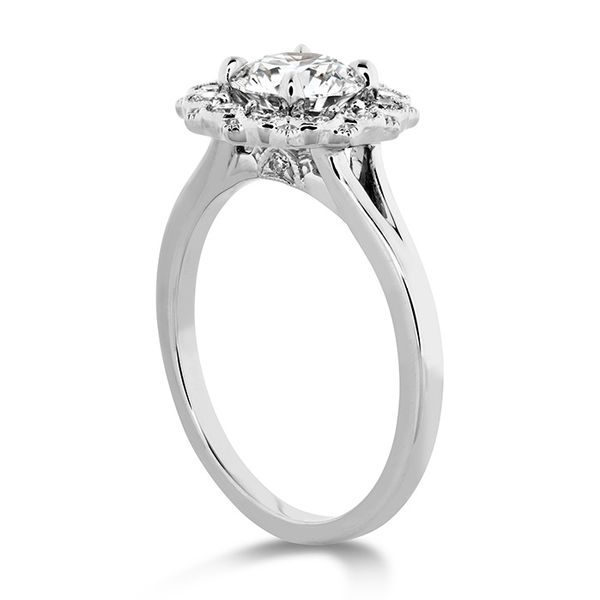 0.28 ctw. Liliana Halo Engagement Ring in Platinum Image 2 Valentine's Fine Jewelry Dallas, PA