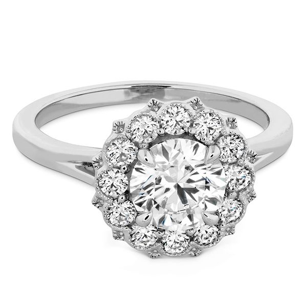 0.28 ctw. Liliana Halo Engagement Ring in Platinum Image 3 Valentine's Fine Jewelry Dallas, PA