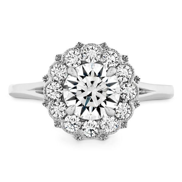 0.4 ctw. Liliana Halo Engagement Ring in Platinum Becky Beauchine Kulka Diamonds and Fine Jewelry Okemos, MI