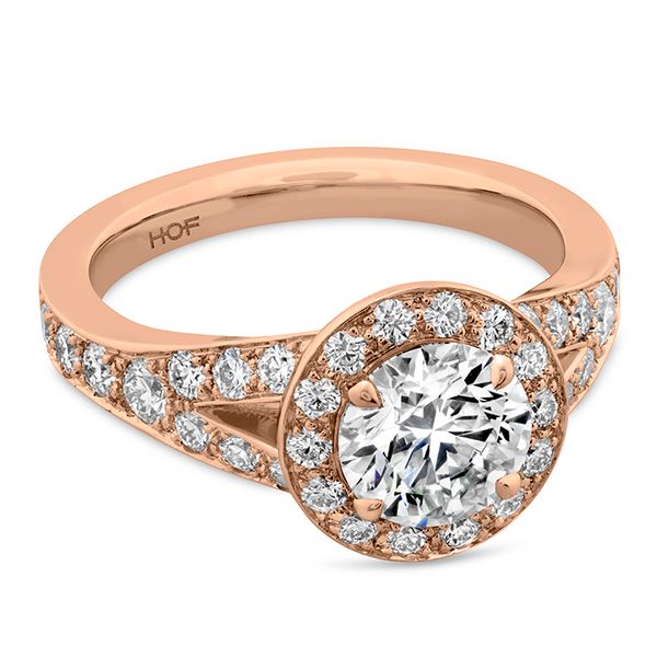 0.84 ctw. Luxe Transcend Premier HOF Halo Split Diamond Ring in 18K Rose Gold Image 3 Becky Beauchine Kulka Diamonds and Fine Jewelry Okemos, MI