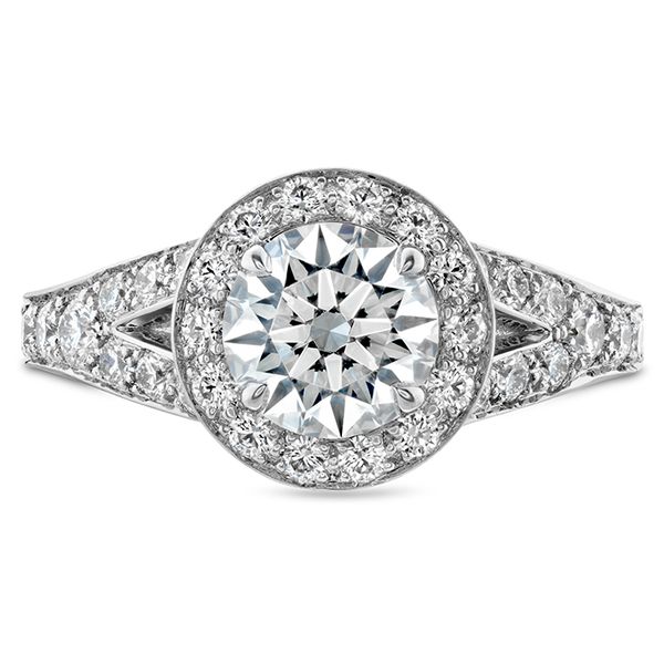 0.84 ctw. Luxe Transcend Premier HOF Halo Split Diamond Ring in 18K White Gold Valentine's Fine Jewelry Dallas, PA