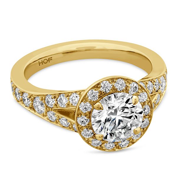 0.84 ctw. Luxe Transcend Premier HOF Halo Split Diamond Ring in 18K Yellow Gold Image 3 Valentine's Fine Jewelry Dallas, PA
