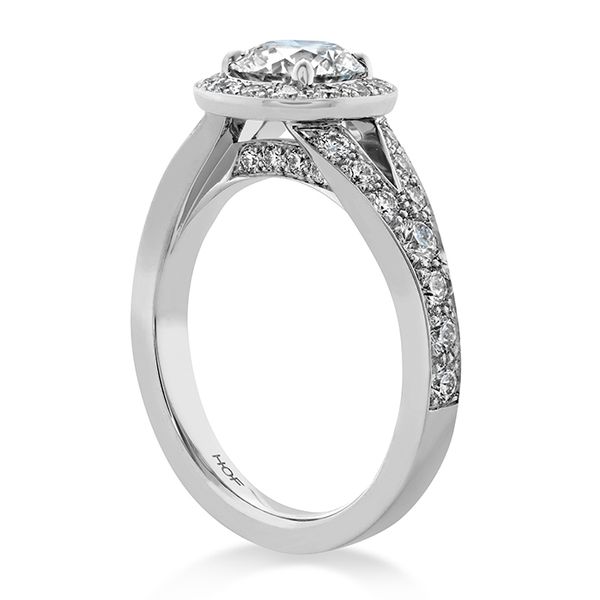 0.84 ctw. Luxe Transcend Premier HOF Halo Split Diamond Ring in Platinum Image 2 Romm Diamonds Brockton, MA