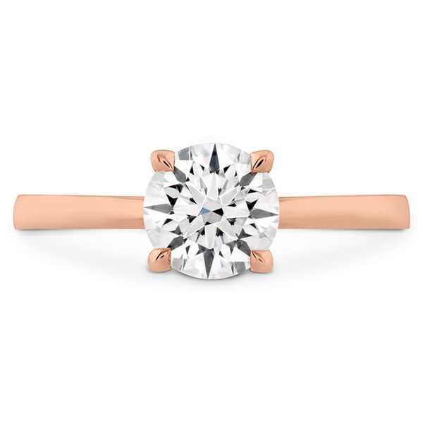 HOF Signature Solitaire Engagement Ring in 18K Rose Gold Romm Diamonds Brockton, MA