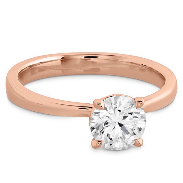 HOF Signature Solitaire Engagement Ring in 18K Rose Gold Image 3 Romm Diamonds Brockton, MA