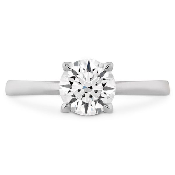 HOF Signature Solitaire Engagement Ring in 18K White Gold Valentine's Fine Jewelry Dallas, PA
