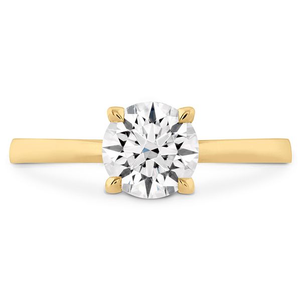 HOF Signature Solitaire Engagement Ring in 18K Yellow Gold Romm Diamonds Brockton, MA