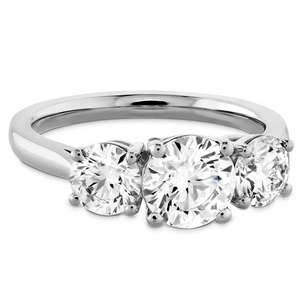 0.3 ctw. Simply Bridal Three Stone Semi-Mount in 18K White Gold Image 3 Valentine's Fine Jewelry Dallas, PA