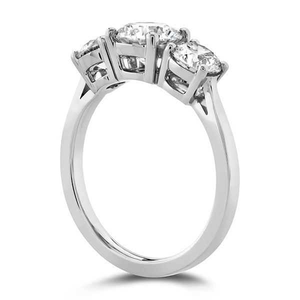0.3 ctw. Simply Bridal Three Stone Semi-Mount in Platinum Image 2 Valentine's Fine Jewelry Dallas, PA