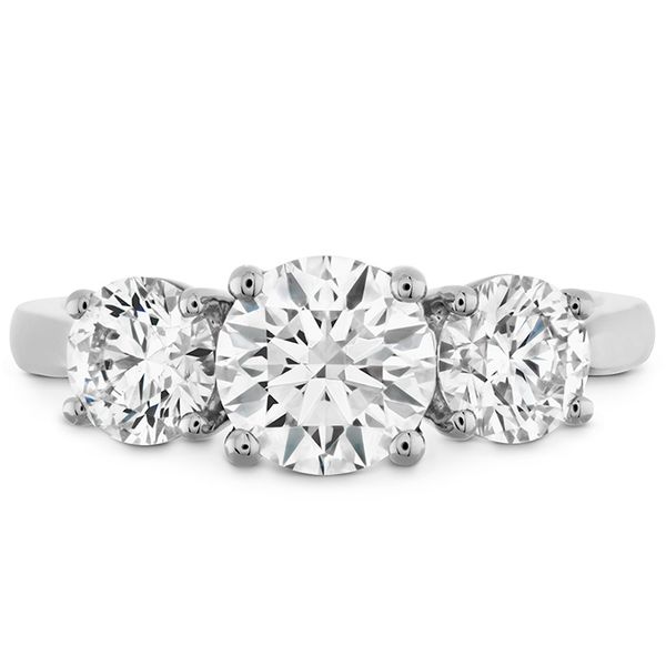 0.5 ctw. Simply Bridal Three Stone Semi-Mount in 18K White Gold Romm Diamonds Brockton, MA