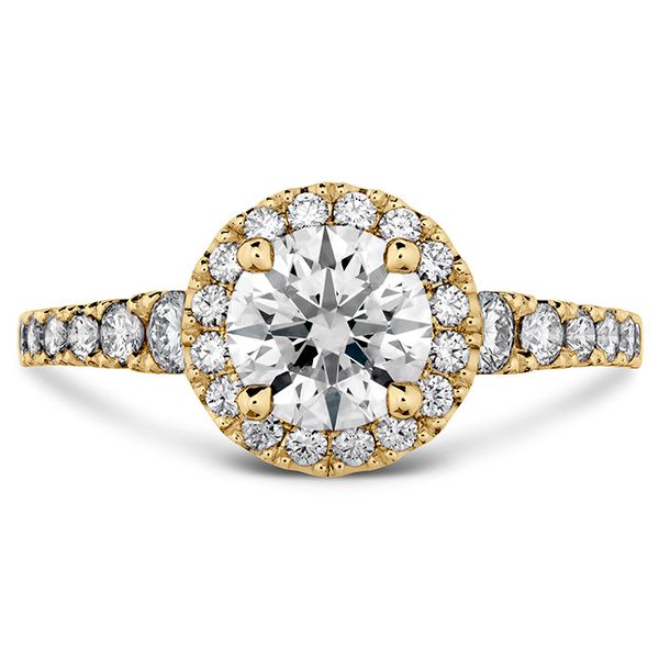 0.3 ctw. Transcend Premier HOF Halo Engagement Ring in 18K Yellow Gold Romm Diamonds Brockton, MA
