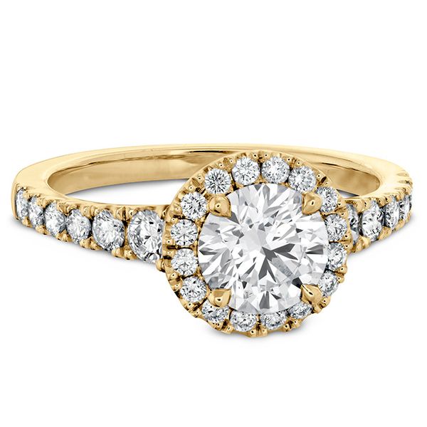 0.3 ctw. Transcend Premier HOF Halo Engagement Ring in 18K Yellow Gold Image 3 Romm Diamonds Brockton, MA