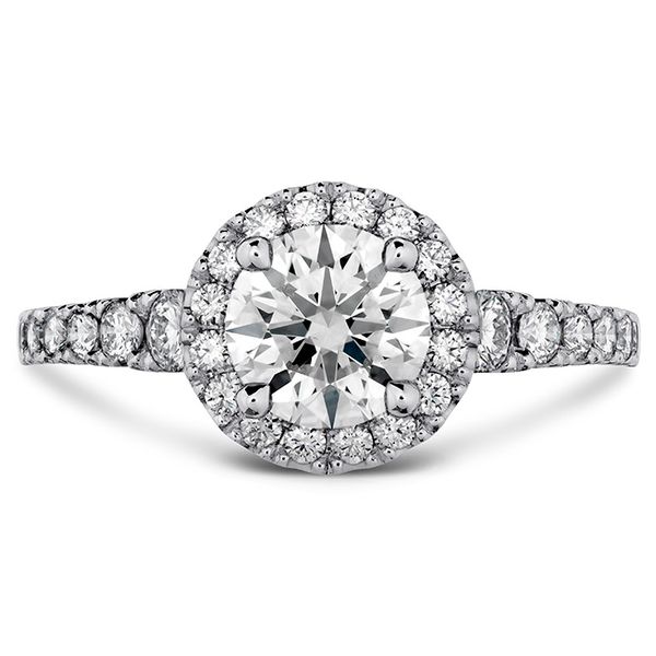 0.5 ctw. Transcend Premier HOF Halo Engagement Ring in 18K White Gold Romm Diamonds Brockton, MA